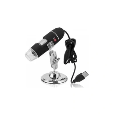 Image de Media Tech 50x 500 x Grossissement Endoscope, 2MP 8pcs LED USB 2.0 Microscope numérique, Mini caméra avec Adaptateur OTG et Support en métal, Compatible Mac Window 7 8 10 Android Linux