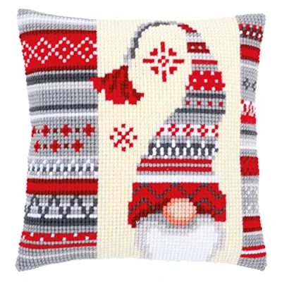 Image de Vervaco Kit de Coussin au Point Croix, Elfe Noël 2