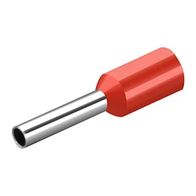Image de Heschen Lot de 1000 bornes d&#039;extrémité cordon E1008, AWG18/1,0 mm², fil cuivre, connecteur à sertir, isolation en vinyle, rouge