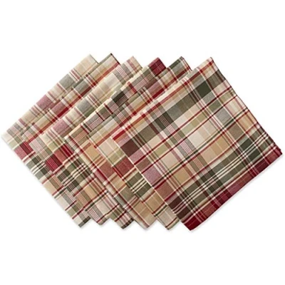 Image de DII Linge de Table en Coton, Motif à Carreaux pour l&#039;automne et l&#039;Action grâce, 50,8 x cm