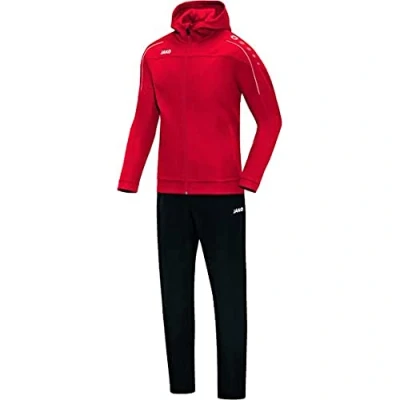 Image de JAKO Costume De Présentation Classico Avec Capuche, Mixte Enfant, Rouge, 164