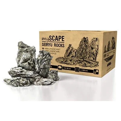 Image de ARKA mySCAPE Rocks Seiryu 10 kg MIX Pierres naturelles d&#039;aquascaping pour des aménagements créatifs d&#039;aquariums d&#039;eau douce et de terrariums, idéales la plantation.