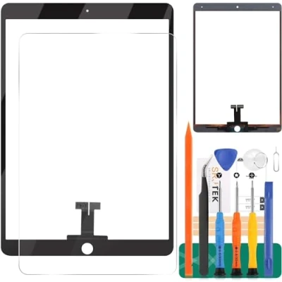 Image de SRJTEK pour IPad Pro 10.5 A1701/1709 Remplacement D&#039;écran Les Kits D&#039;assemblage De Verre Le Numériseur Tactile (écran Non LCD) (Noir)