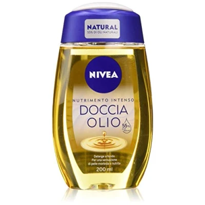 Image de NIVEA douche Huile Nutriment intense en lot de 6 x 200 ml, Savon nourrissant à base d&#039;huiles naturelles, nettoyant pour une peau douce et nourrie