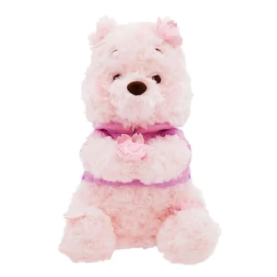 Image de Disney Store Official Peluche Winnie l&#039;ourson, 26 cm/9&quot;, Collection Sakura, Ours Rose avec Fleurs de Cerisier, Convient dès la Naissance, adapté à Tous Les âges