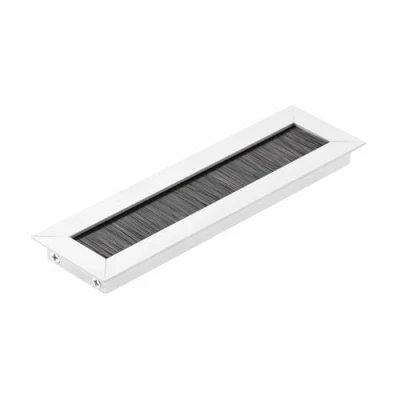 Image de GTV Manchon de câble Merida Passe rectangulaire Organisation des câbles pour Meubles Conçu Une Installation dans Le Plan Travail 51 x 180 mm Aluminium