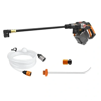 Image de WORX NITRO Nettoyeur haute pression Hydroshot sans fil Brushless 20V WG633E.9 (livré batterie ni chargeur, tuyau de 6m, lance longue, buse à jets multiples, adaptateur bouteille soda, etc)
