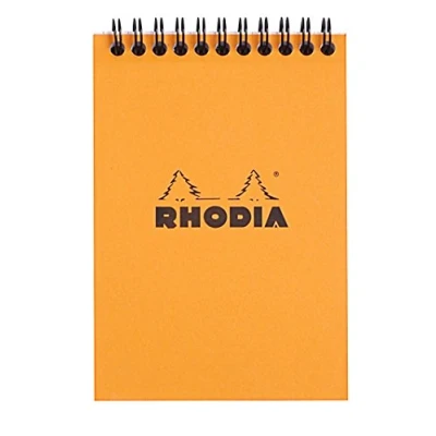 Image de RHODIA 13500C Notepad Bloc Notes à Spirale (Reliure Intégrale) Orange A6 10,5 x 14,8 cm Petits Carreaux 80 F Détachables Papier Clairefontaine g/m² Couverture en Carte Enduite Souple