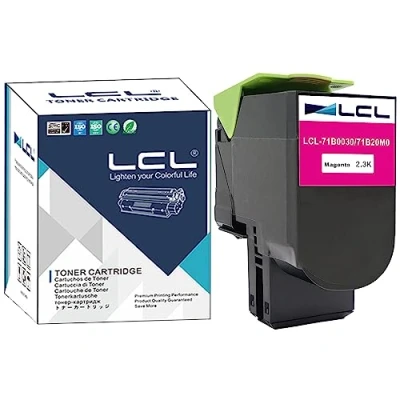 Image de LCL Cartouche de Toner Compatible 71B0030 71B20M0 CS317dn CS317 CX317 CX317dn CS417 CS417dn CX417 CX417de CS517 CS517de CX517 CX517de (1 Magenta) Remplacement pour Lexmark