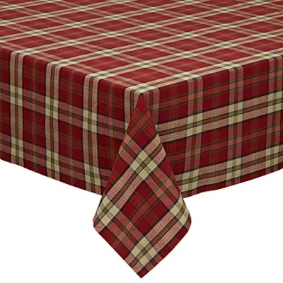 Image de DII Nappe de Noël à Carreaux en Coton, feu Camp, 152,4 x 213,4 cm