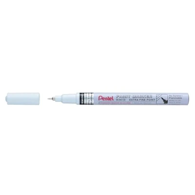Image de Pentel Arts Paint Marker MFP10, Marqueur peinture permanent, Pointe extra fine, Blanc, Lot de 12
