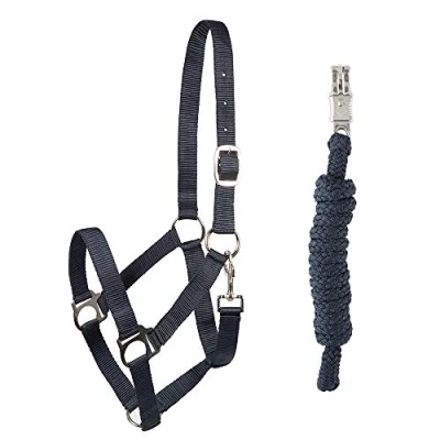 Image de PFIFF 102931 Ensemble Licol et Tricot en Plastique Motif Poney Bleu foncé