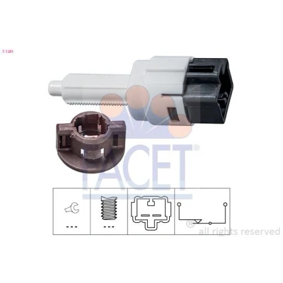 Image de FACET 7.1281 Interrupteur des feux de freins mécanique Made in Italy OE Equivalent MITSUBISHI: PAJERO 4, L200 / Triton IV Pick up, III up