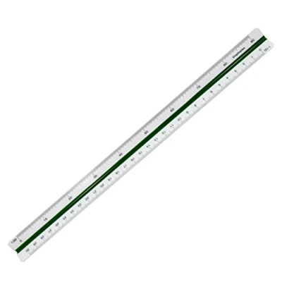 Image de Graphoplex Kutch ME.370C Règle de réduction triangulaire 30 cm Blanc