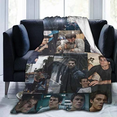 Image de Amkong Dylan O&#039;Brien Couverture ultra douce en flanelle polaire Pour toutes saisons Légère salon et chambre à coucher 127 x 101,6 cm