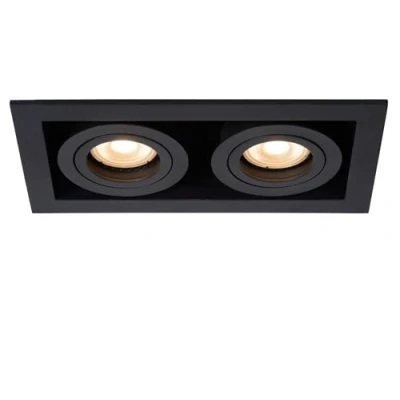 Image de Lucide 09926/02/30 Spot encastrable, Aluminium, GU10, 100 W, Noir