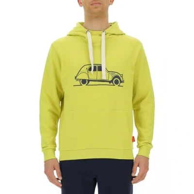 Image de CITROËN O102938 I002 Hooded Sweatshirt 2CV Shape Large Print W/Pouch Pocket C23W Homme Celery Taille XXL