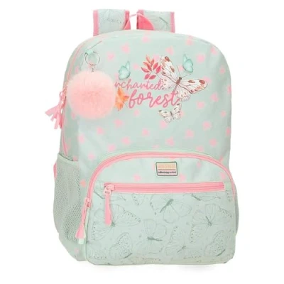 Image de MOVOM Enchanted Forest Sac à dos scolaire adaptable chariot Vert 31 x 42 13 cm Polyester 16,93 L, vert, 31x42x13 cms, au