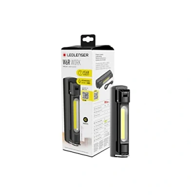 Image de Ledlenser W6R Lampe de travail pliable et rotative à LED portable avec aimant crochet 500 lumens Outils main sans fil USB