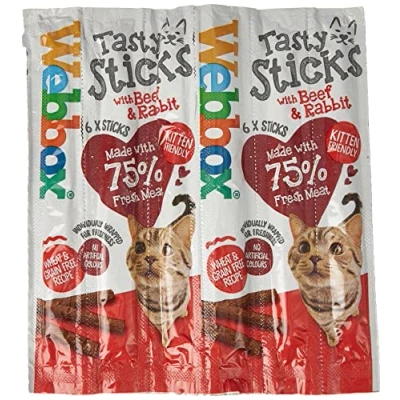 Image de Webbox Cat Delight Treat Sticks Beef &amp; Rabbit