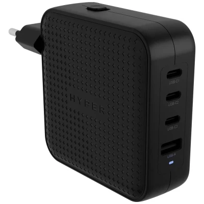 Image de HYPER HJ1002BKWWGL chargeur d&#039;appareils mobiles Ordinateur portable, Smartphone, Tablette Noir Secteur Charge rapide Intérieure Neuf