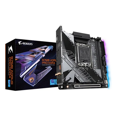 Image de PagrindinÄ— plokštÄ— GIGABYTE B760I AORUS Pro LGA1700 2xDDR4 4xSATA 3xM.2 1xDP 1xHDMI