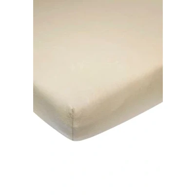 Image de Drap de lit Meyco Baby Uni (Drap Jersey qualité Douce, 100% Coton, Ajustement Parfait grâce à Un élastique Tout Autour, Respirant, Taille : 50 x 90 cm), Sable
