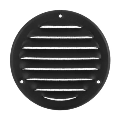 Image de Ø 100mm Grille de Ventilation avec Moustiquaire Grilles d&#039;aération en Métal Acier, Anthracite