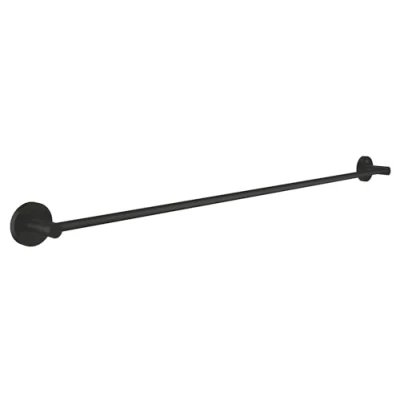 Image de GROHE Start Barre Porte serviettes 854 mm, Fixations Cachées, Métal, A Coller avec QuickGlue ou à Visser, Noir Mat, 411872430