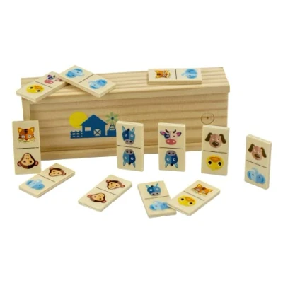 Image de Science4you Jeu de Domino pour Enfant en Bois avec Dessins d&#039;animaux Jeux 3+ Ans Jouet Enfants Educatif e Cadeau Garcon Fille