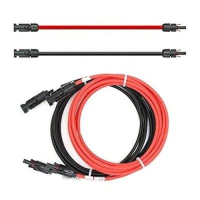 Image de Câble de rallonge des Deux côtés Solaire Rouge/Noir 6 mm² avec connecteur monté 1 à 50 m (2 x 12 m)