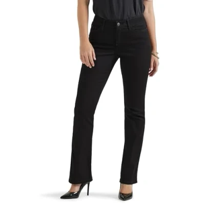Image de Lee Flex Motion Jean bootcut pour femme, coupe droite Noir 42 longue