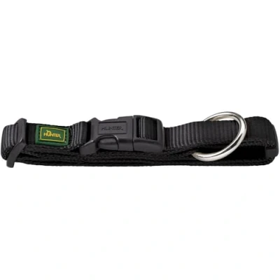 Image de HUNTER Vario Plus Collier pour Chien, Réducteur de Traction, Robuste, Souple, Fermoir à Clic, Taille M L/2,5 cm, Noir