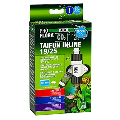Image de JBL PROFLORA CO2 TAIFUN INLINE 19/25, Diffuseur de CO2, Compte bulles et sécurité Anti retour intégrés, Pour aquariums 200 800 L