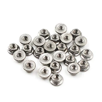 Image de Écrous à collerette M8 Écrou hexagonale en acier inoxydable 304 (25 pièces)