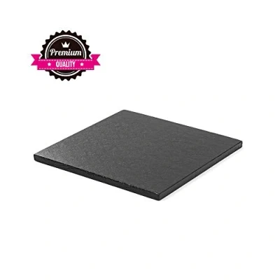 Image de Decora COD. 0931771 Support À GÂTEAU CARRÉ Noir 30 X H 1,2 CM