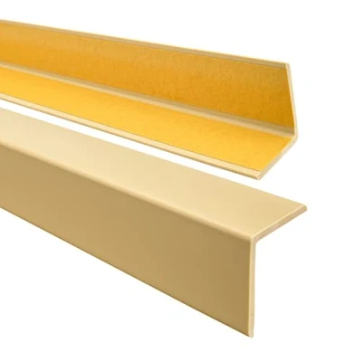 Image de Quest Cornière PVC 40x40mm Baguette d’Angle de Protection, profilé autoadhésif Protection et rebords, Souple Autocollant Crème, 200cm