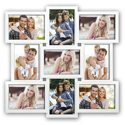 Image de Zep XB14W Santander Multi Vues pour 9 Photos Résine Blanc 13 x 18 cm