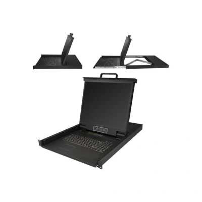 Image de StarTech.com Console KVM à Montage Rack 16 ports avec Câbles de 1,82m Switch Intégré Écran LCD 19 Tiroir 1U Complet OSD Durable 50,000 MTBF Support USB + VGA Neuf