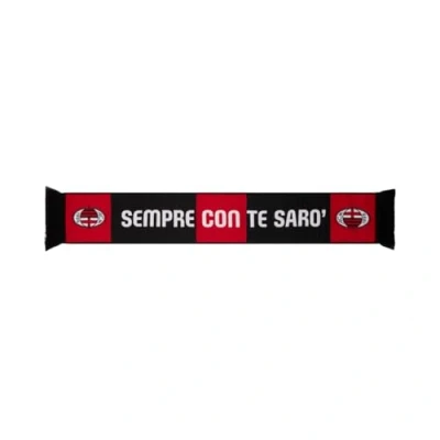 Image de AC Milan Écharpe unisexe en acrylique pour 125e anniversaire Produit officiel, Sempre Con Te Sarò, taille unique