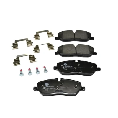 Image de HELLA 8DB 355 011 971 Jeu de plaquettes frein préparé pour indicateur d&#039;usure avec vis d&#039;étrier accessoires