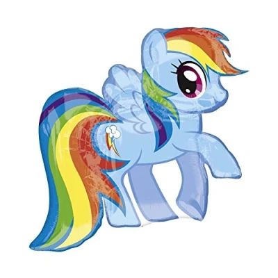 Image de Amscan 2646701 Super Shape ballon en plastique My Little Pony, taille 71 x 68 cm, volume 40 litres, hélium, 28&quot;