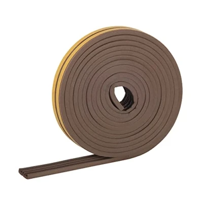 Image de HELPMATE Bande d&#039;étanchéité autocollante pour fenêtres et portes Joint fenêtres/portes isoler les fentes de 2 à 3,5mm large étanche 9x4mm (Profilé E12mBrun)