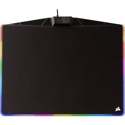 Image de Corsair MM800C RGB Polaris Tapis de Souris Gaming (Moyen, 15 Zones RGB, Tissu) Noir