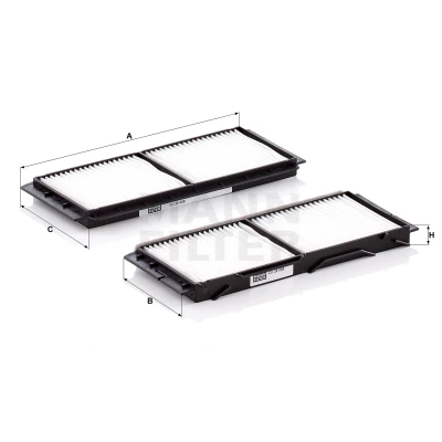 Image de MANN FILTER CU 26 008 2 Filtre d&#039;habitacle à particules 250 102 17 MAZDA: 3 5 portes