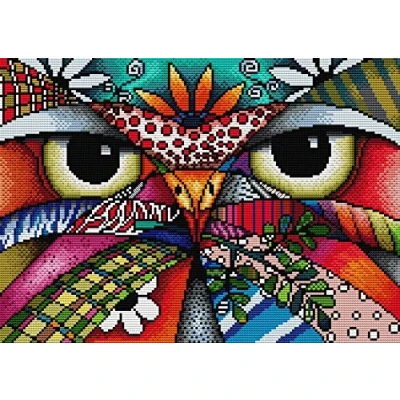 Image de Awesocrafts Point de Croix Kit Complet Estampé, Aigle Estampillé 11CT 3 brins 50x38cm Broderie Imprimé