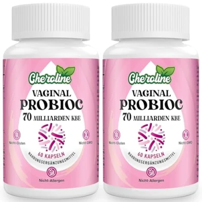 Image de Probioc Vaginaux pour Femmes, 70 Milliards d&#039;UFC, 7 Souches avec Mélange Prébioc, 13 en 1 L&#039;équilibre du pH, la Santé Vaginale, Urinaire et Immunitaire, 60 Capsules (60 Unité (Lot de 2))