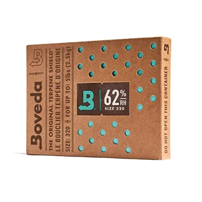 Image de Boveda pour le stockage d&#039;herbes régulateur d&#039;humidité dans les 2 sens à 62% d&#039;HR taille 320 maximum 2,5 kg de fleurs empêche la perte des terpènes 1 article