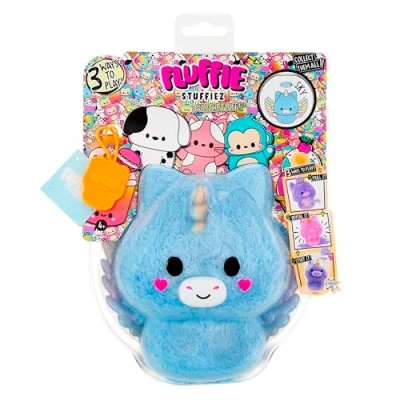 Image de Fluffie Stuffiez Pegasus Petite Peluche à Collectionner Dévoilement Surprise ASMR Câlins Fidget, DIY, Fourrure Amovible pour Enfants Dès 4 Ans et Collectionneurs
