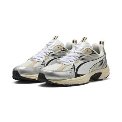 Image de PUMA Mixte Milenio Tech Basket, Blanc Chaud Argent, 38 EU